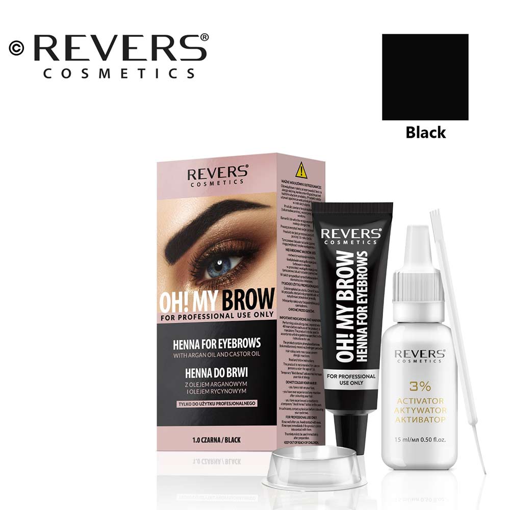 Revers Eyebrow Kit with Dye and Activator - Black